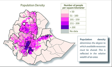 population ethiopia density distribution kenya